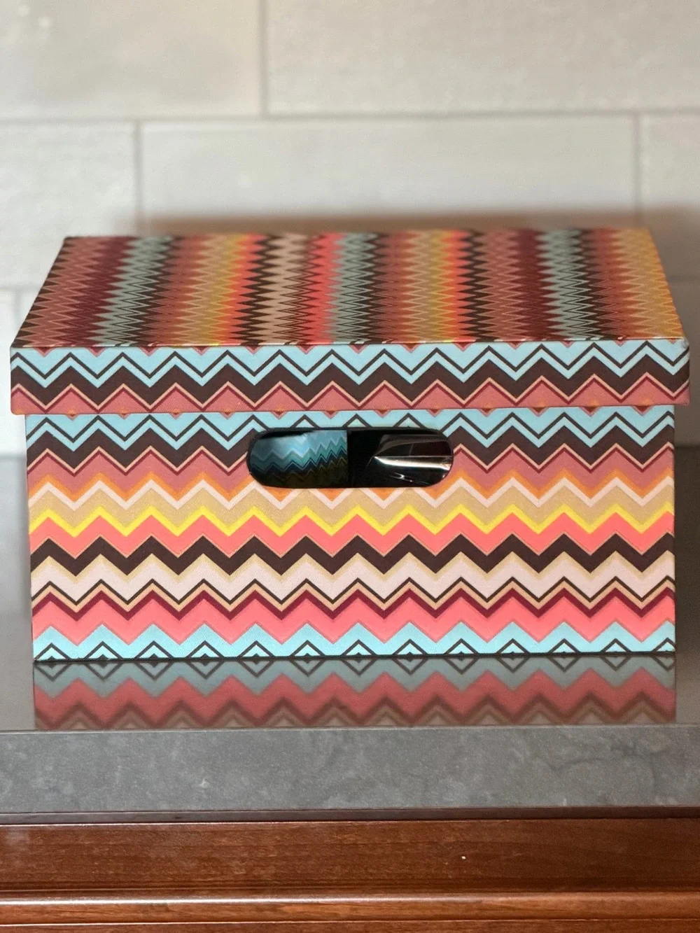 Missoni for Target Chevron Storage Box Bin with Lid Organizer
